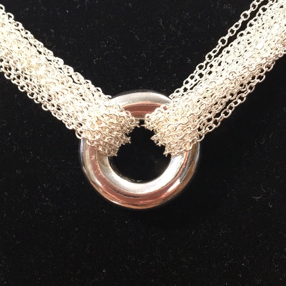 Silver Multi Chain “O” Necklace - Picture 4 of 7